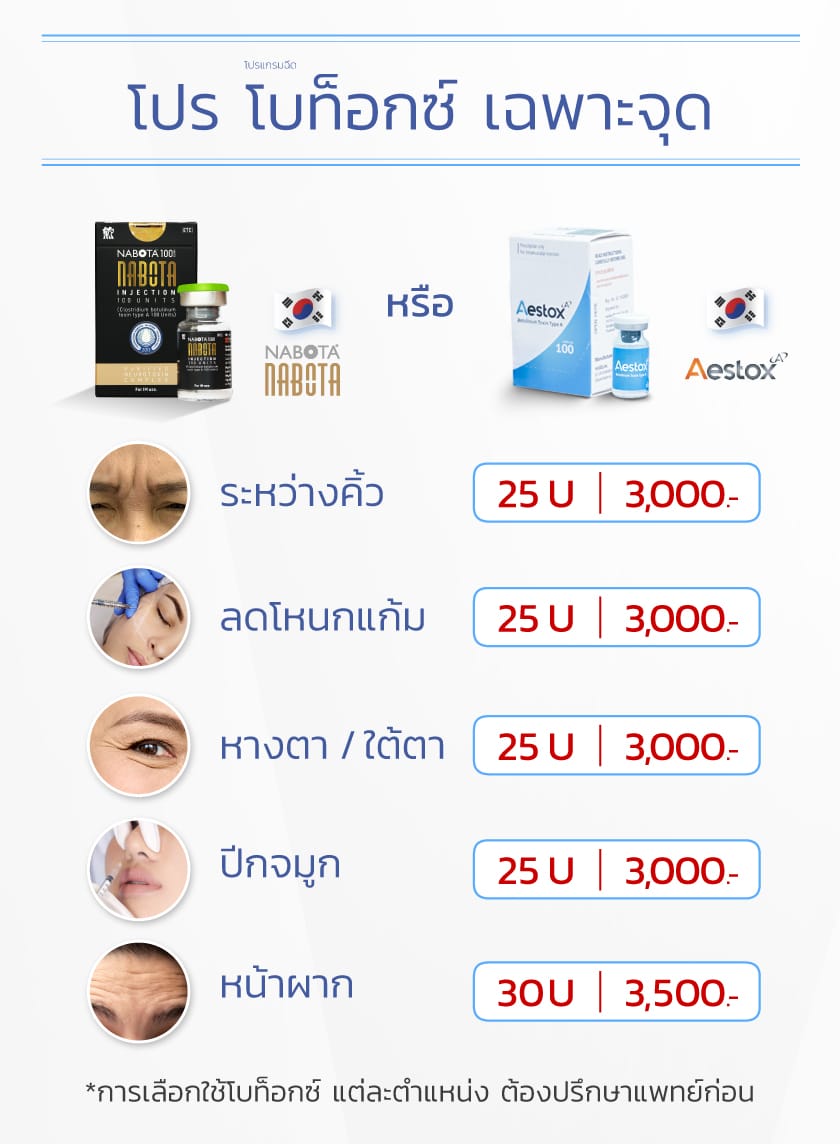 โปรโมชั่น โบท็อกรัดแกนจมูก