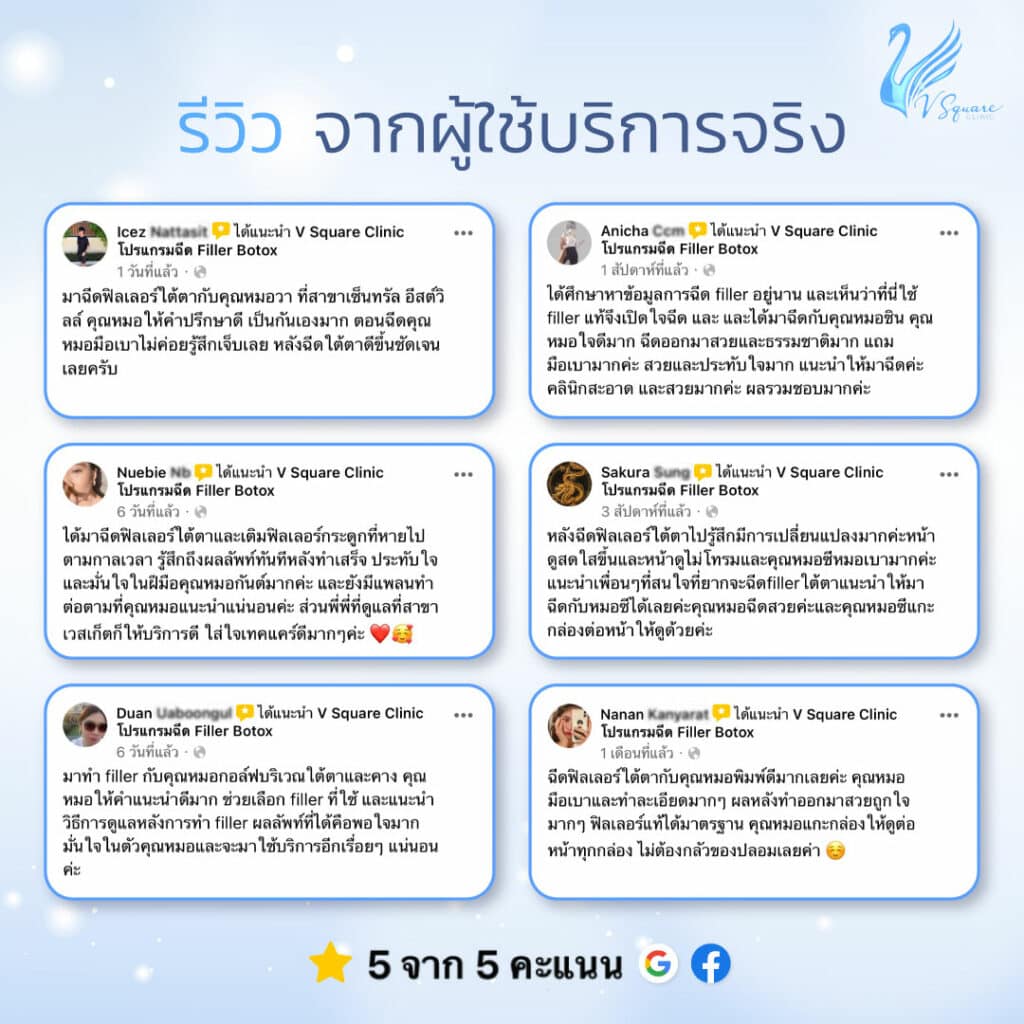 ฉีดฟิลเลอร์ใต้ตากับทีมหมอจาก V Square Clinic ดีอย่างไร _