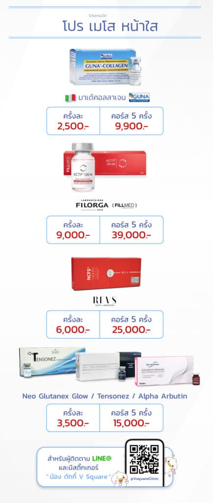 เมโสหน้าใส ราคาโปรโมชั่นพิเศษ ที่ V Square Clinic