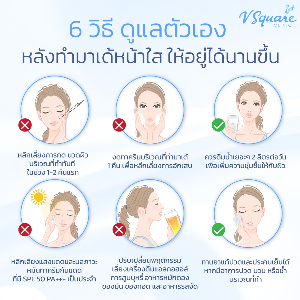 ดูแลตัวเองให้ผลลัพธ์เหมือน รีวิวฉีดมาเด้