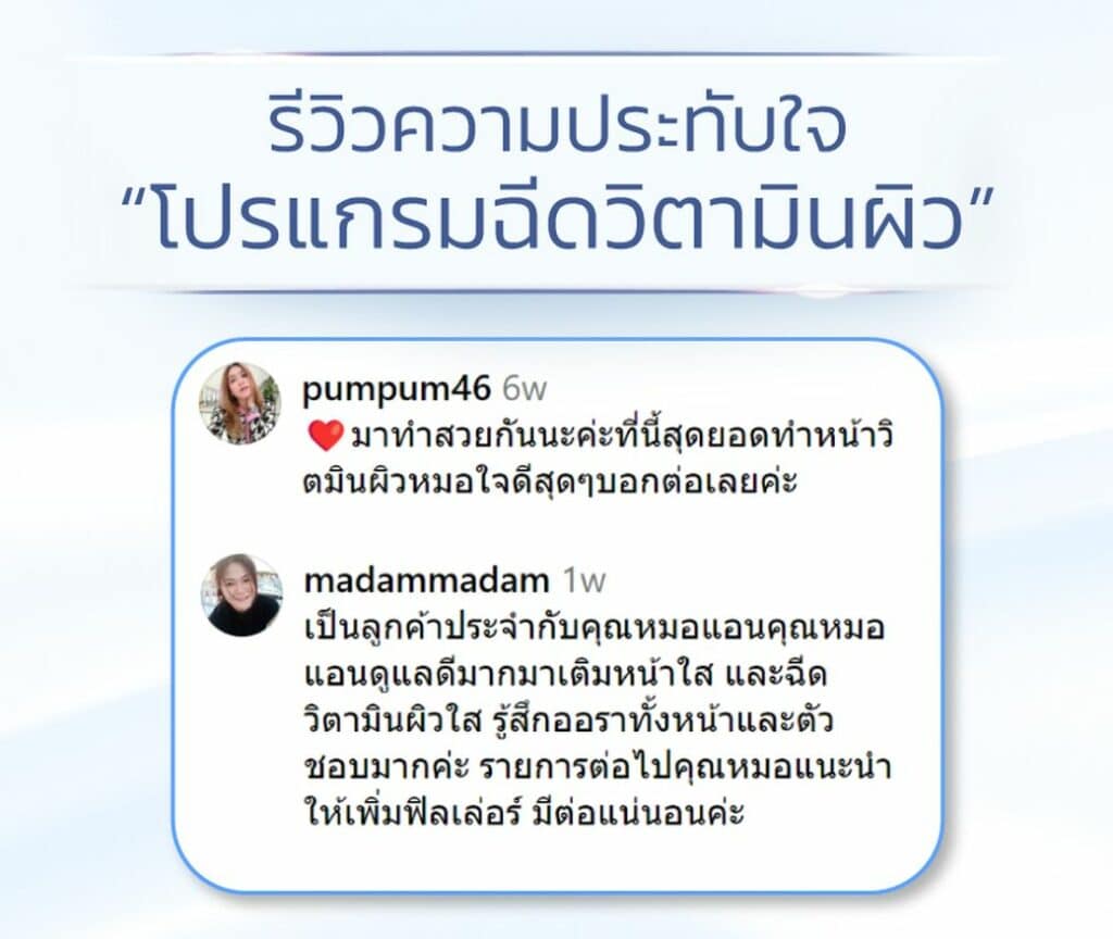 รีวิวฉีดผิวขาว