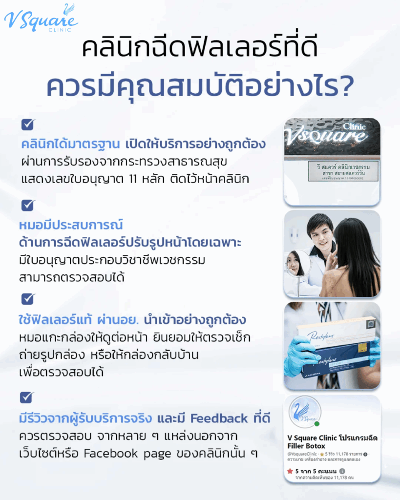 คุณสมบัติคลินิกฉีดฟิลเลอร์ที่ไหนดี