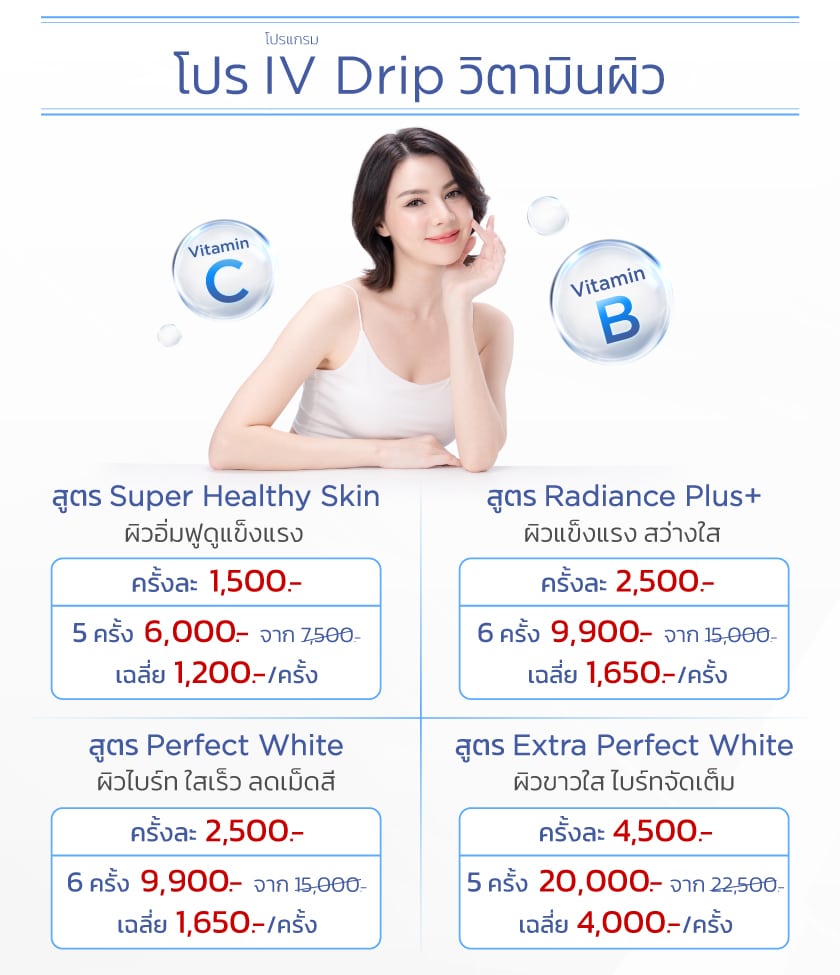 ฉีดผิวขาว ราคาโปรโมชัน