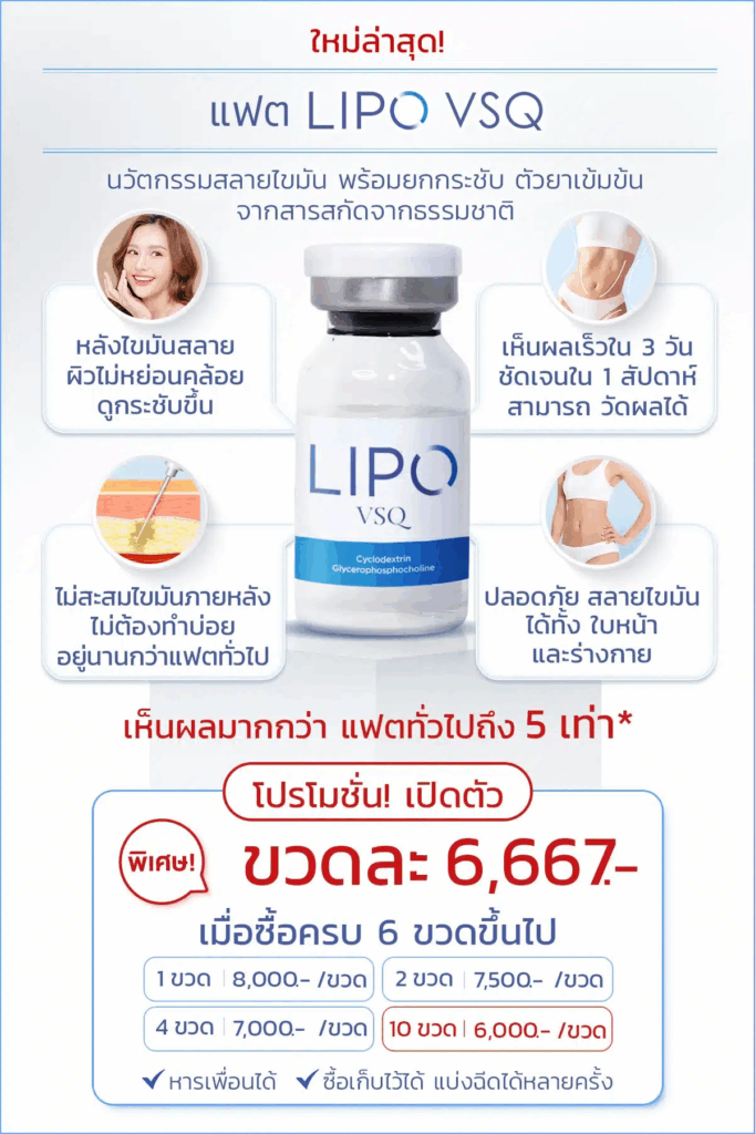 ราคาฉีดเมโสแฟตLipo VSQ