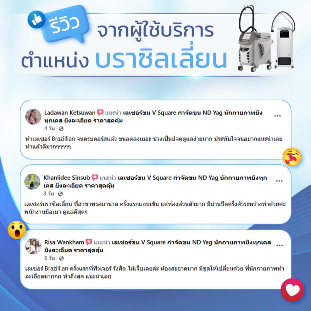 รีวิวเลเซอร์ขนบราซิลเลี่ยน