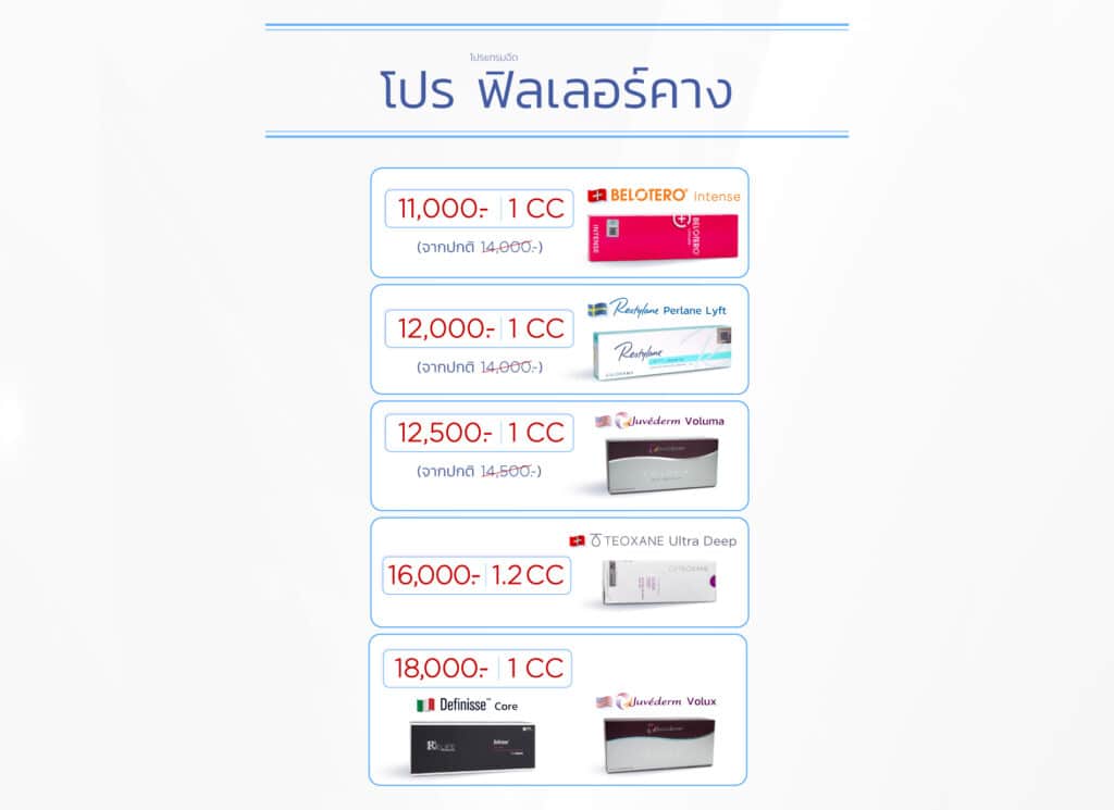 ฉีดฟิลเลอร์คาง ราคาโปรโมชั่น ที่ V Square Clinic_PC