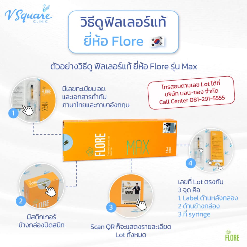 วิธีเช็ก Filler Flore ของแท้