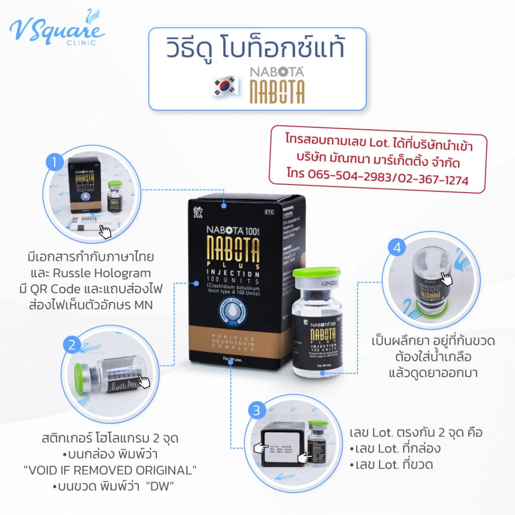 วิธีเช็ก Nabota Botox แท้