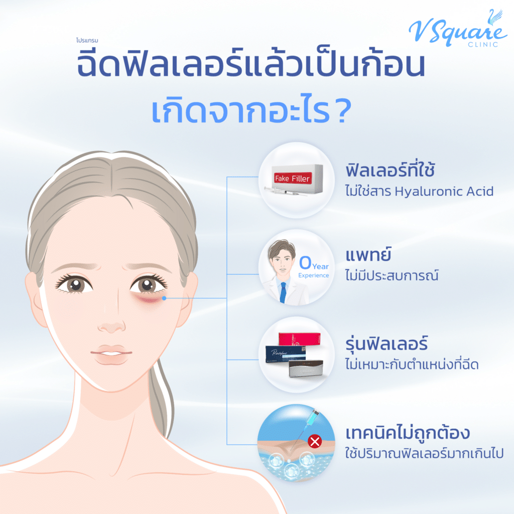 ฉีดฟิลเลอร์แล้วเป็นก้อน เกิดจากอะไร