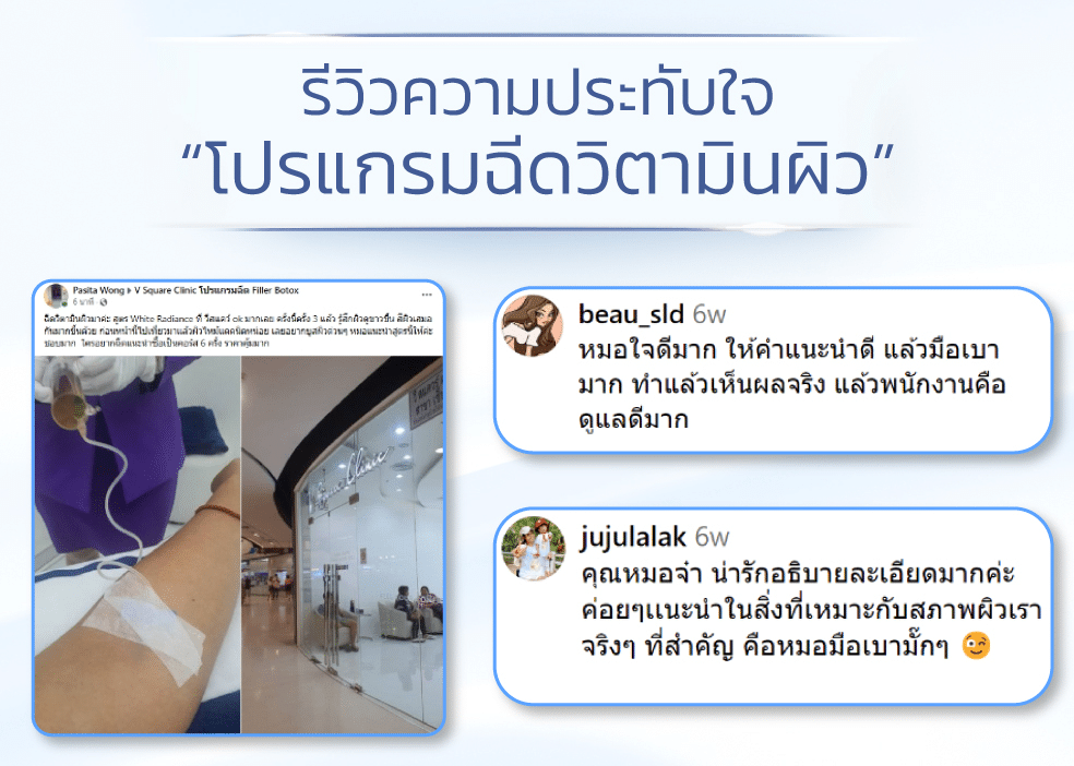 รีวิว IV Drip ที่ V Square Clinic