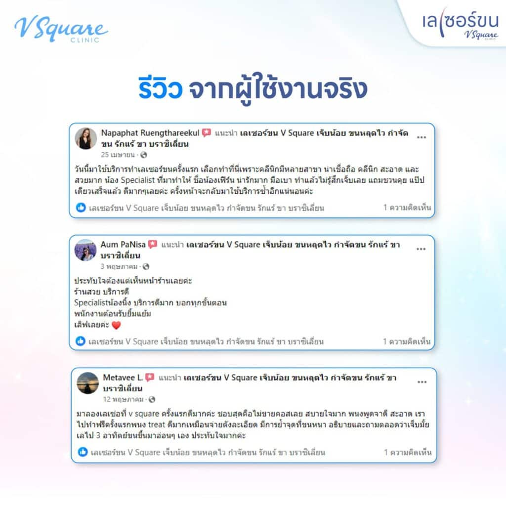 รีวิว เลเซอร์ขนที่ไหนดี