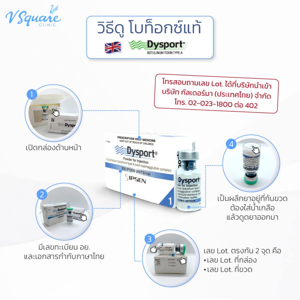 วิธีดูโบท็อกแท้ dysport