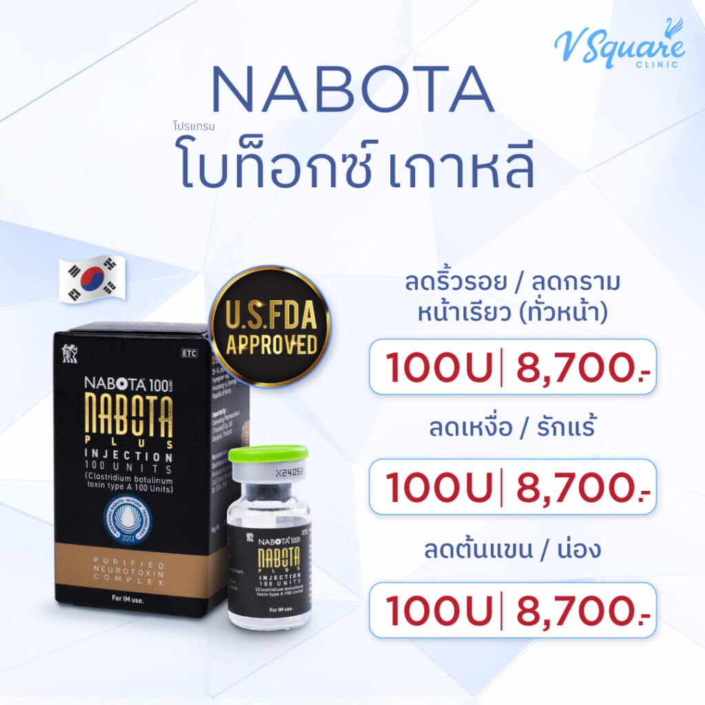 ฉีด nabota 100u ราคา